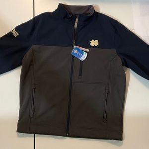 Colosseum Athletic NOTRE DAME University Jacket Blue and Grey NWT Size L